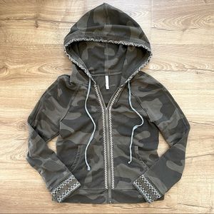 Mur Mur Camo Hoodie with Embroidered Details | Womens Size Small